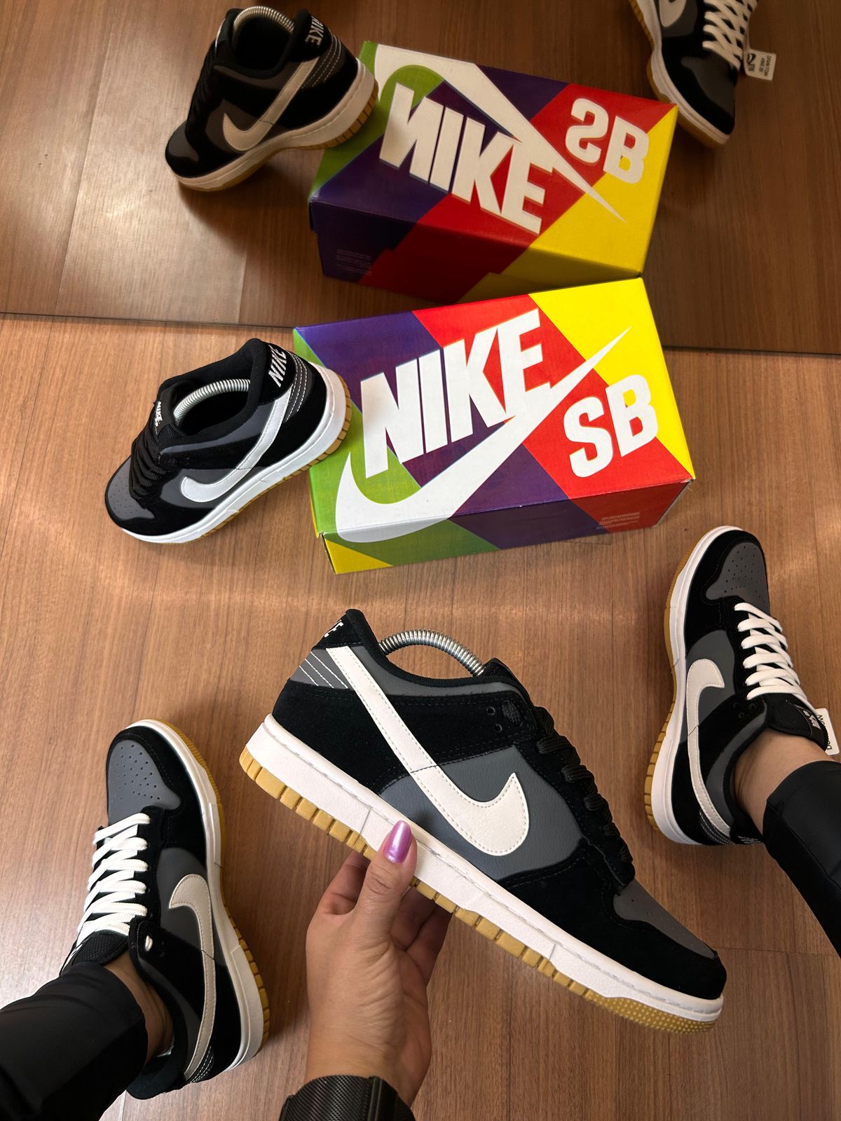 Nike Dunk | Branco, Preto e Cinza