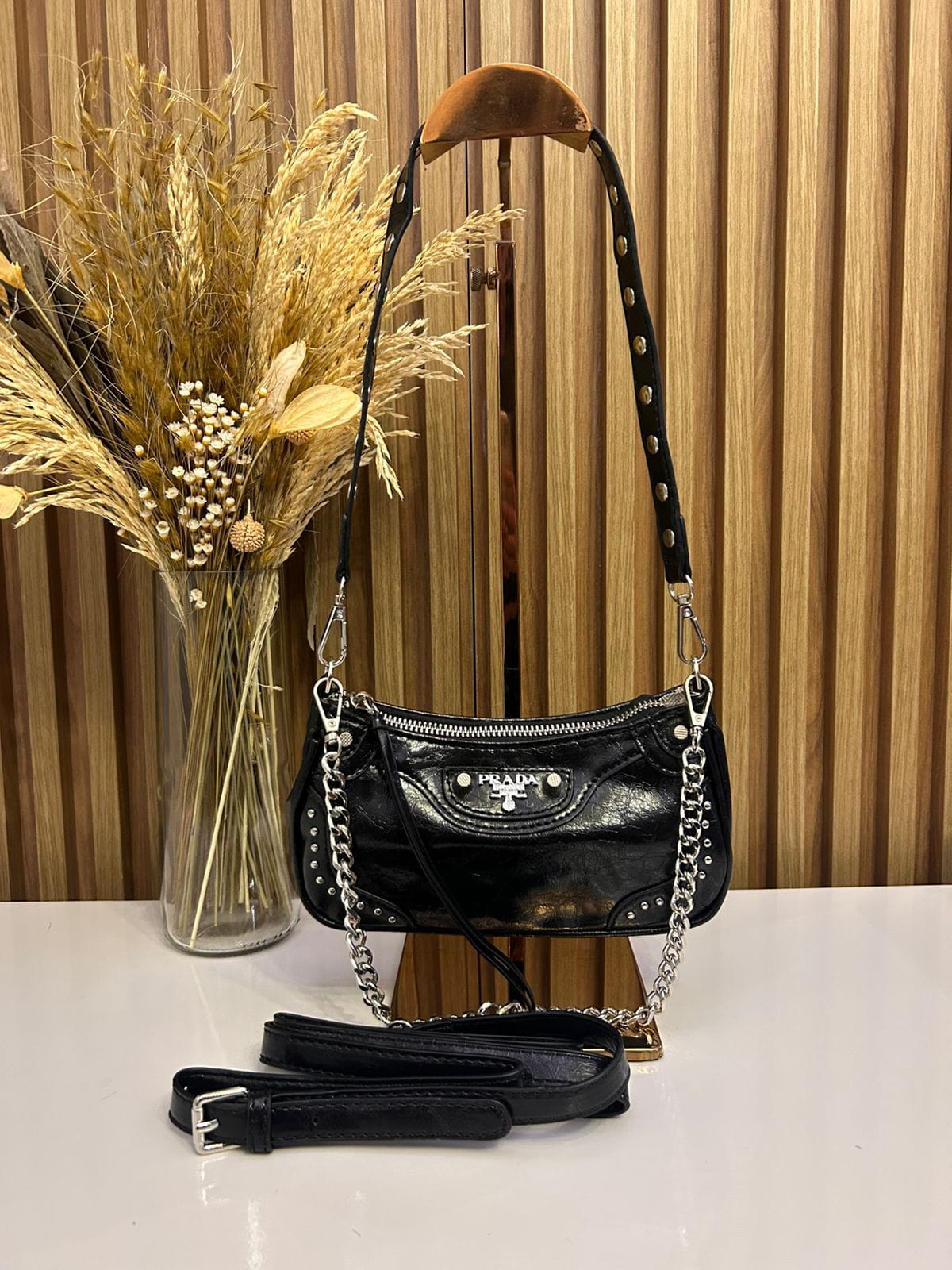 Bolsa Prada Tiracolo Detalhe Corrente