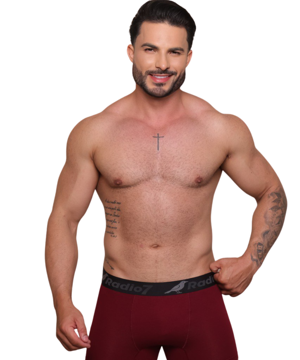CUECA BOXER BORDO