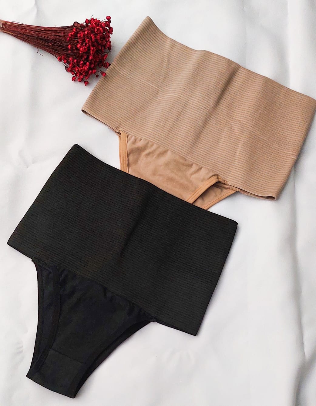 Cinta modeladora cintura alta em algodão