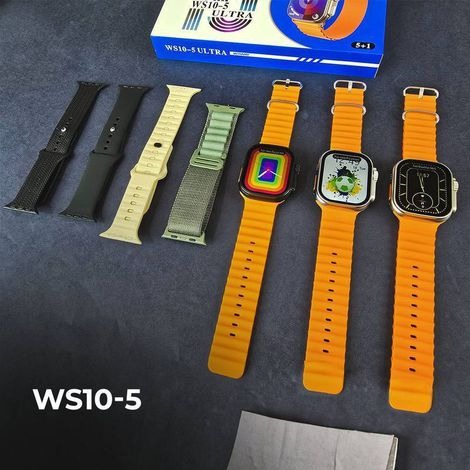 Smartwatch WS10-5 Ultra 49mm | Kit Completo com 5 Pulseiras + Ilha Dinâmica