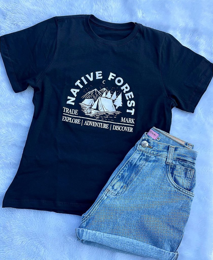 T-shirt Preta Native Forest