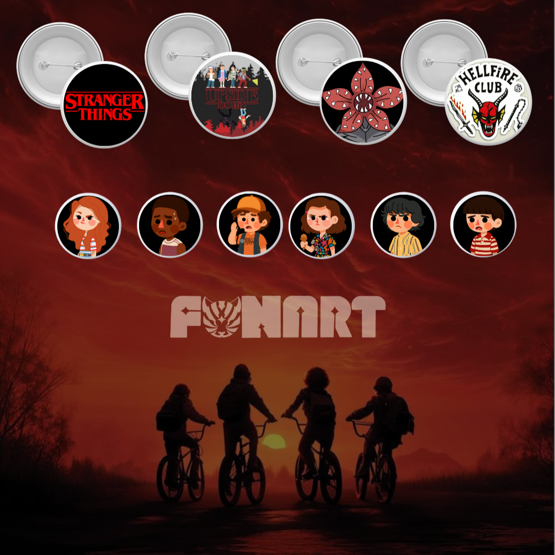 Bottons Stranger Things - TAMANHO (P)