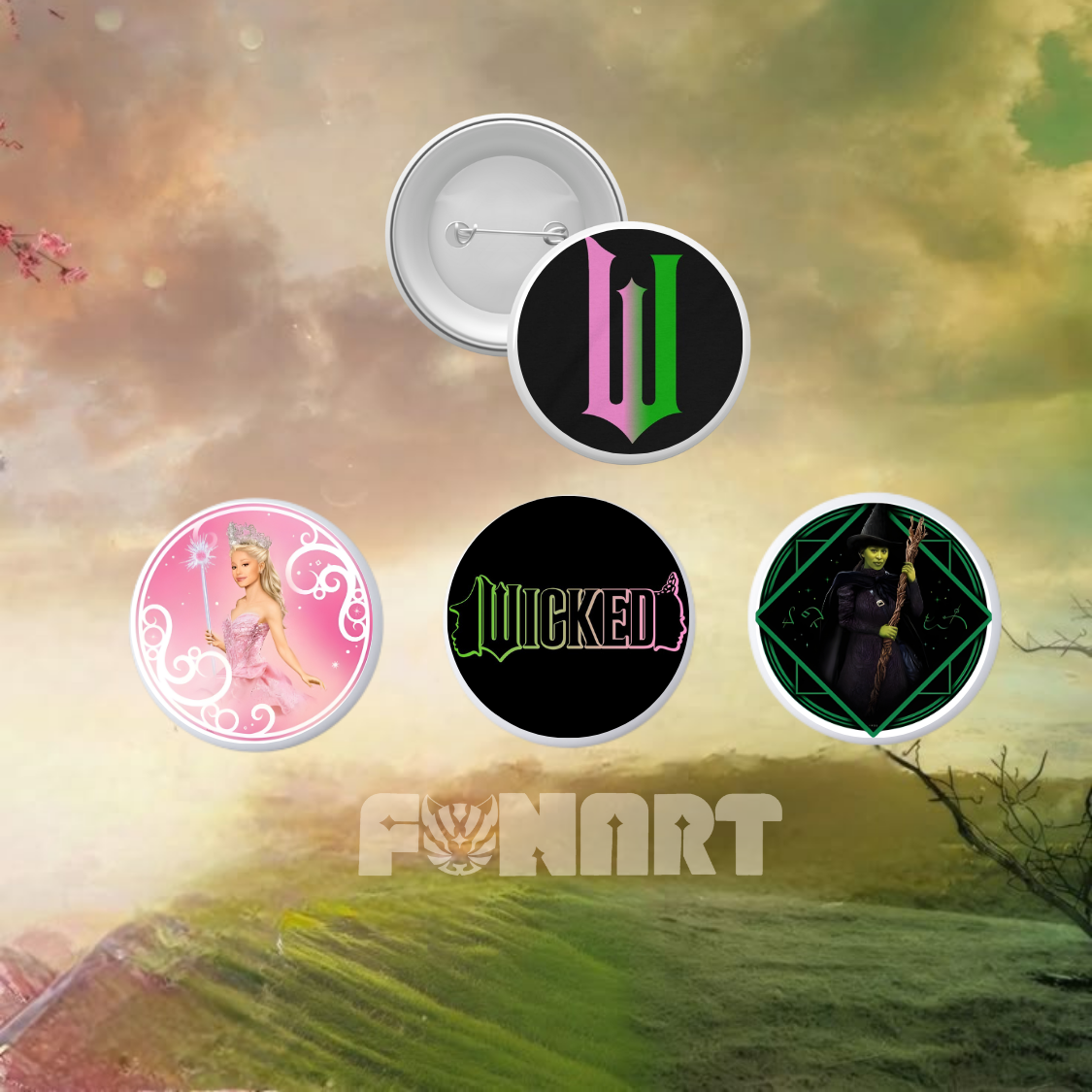 Bottons WICKED- TAMANHO (M)