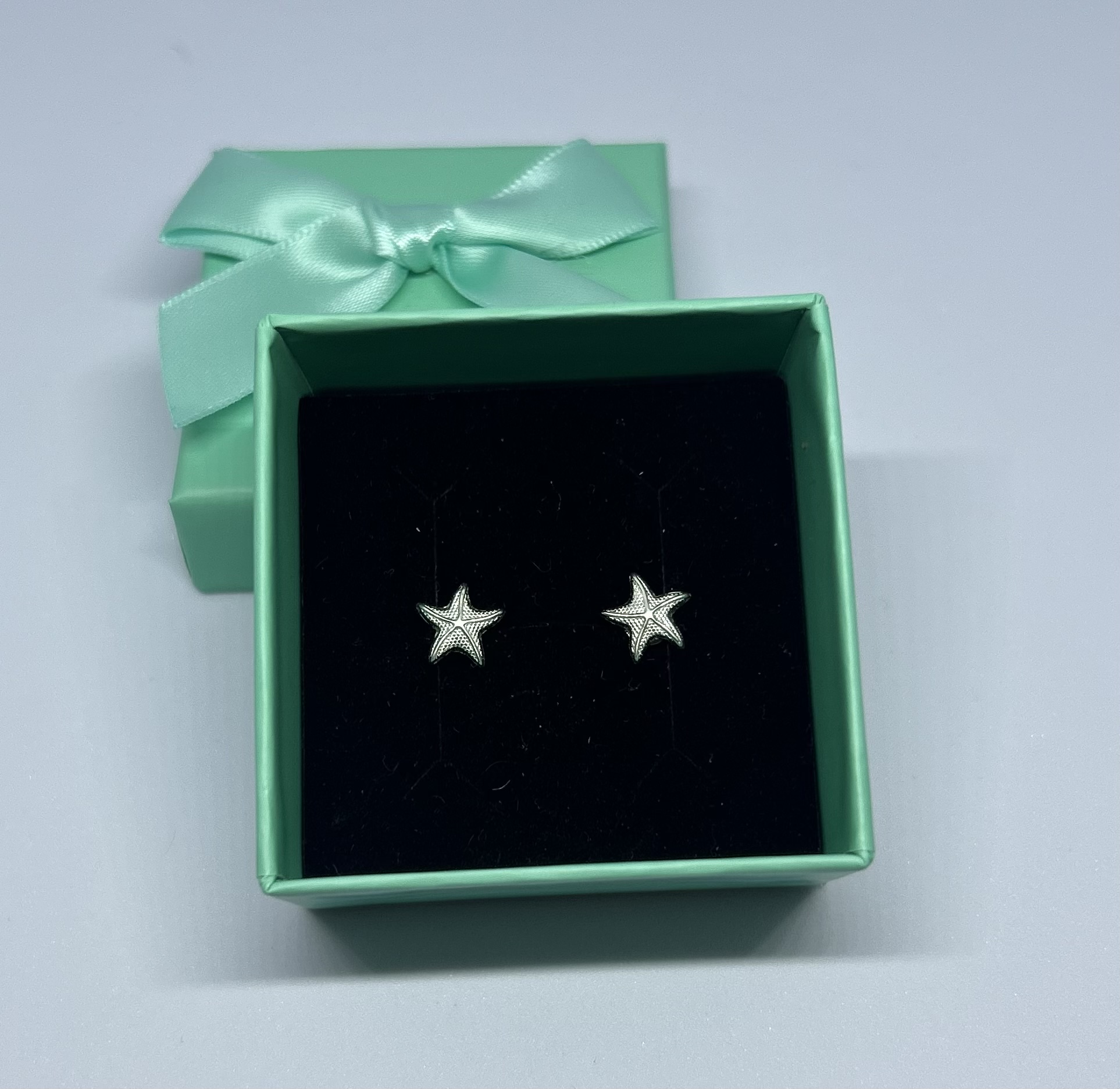 BRINCOS DE PRATA ESTRELA DO MAR 8MM