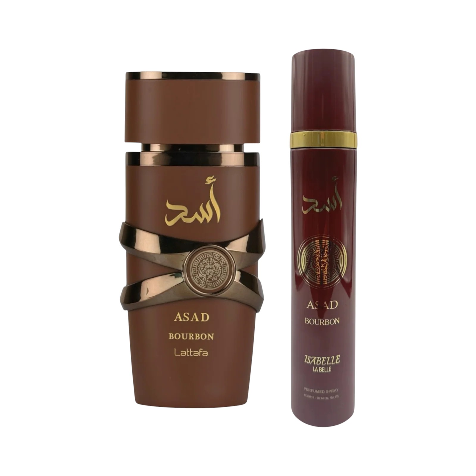Kit Masculino   Lattafa Asad Bourbon 100ml + Spray Corporal 300ml