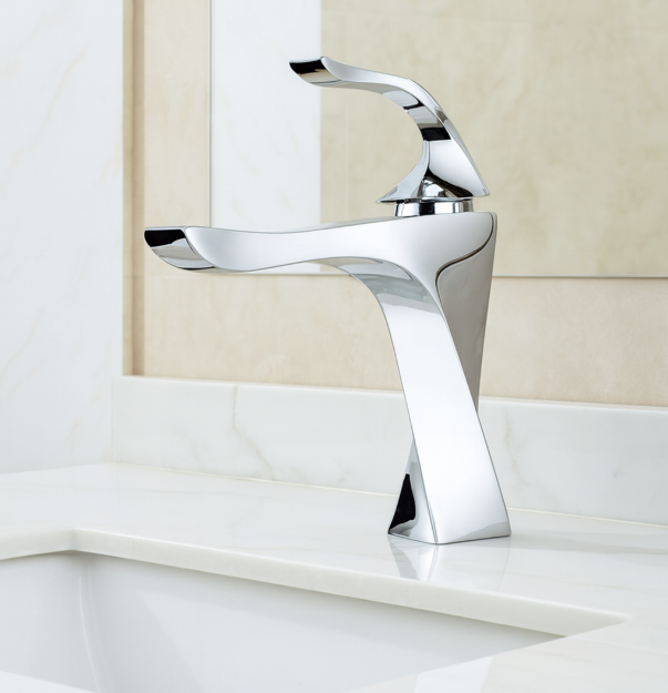 Torneira para Banheiro de Bancada Cromado - Monocomando Água Quente e Fria