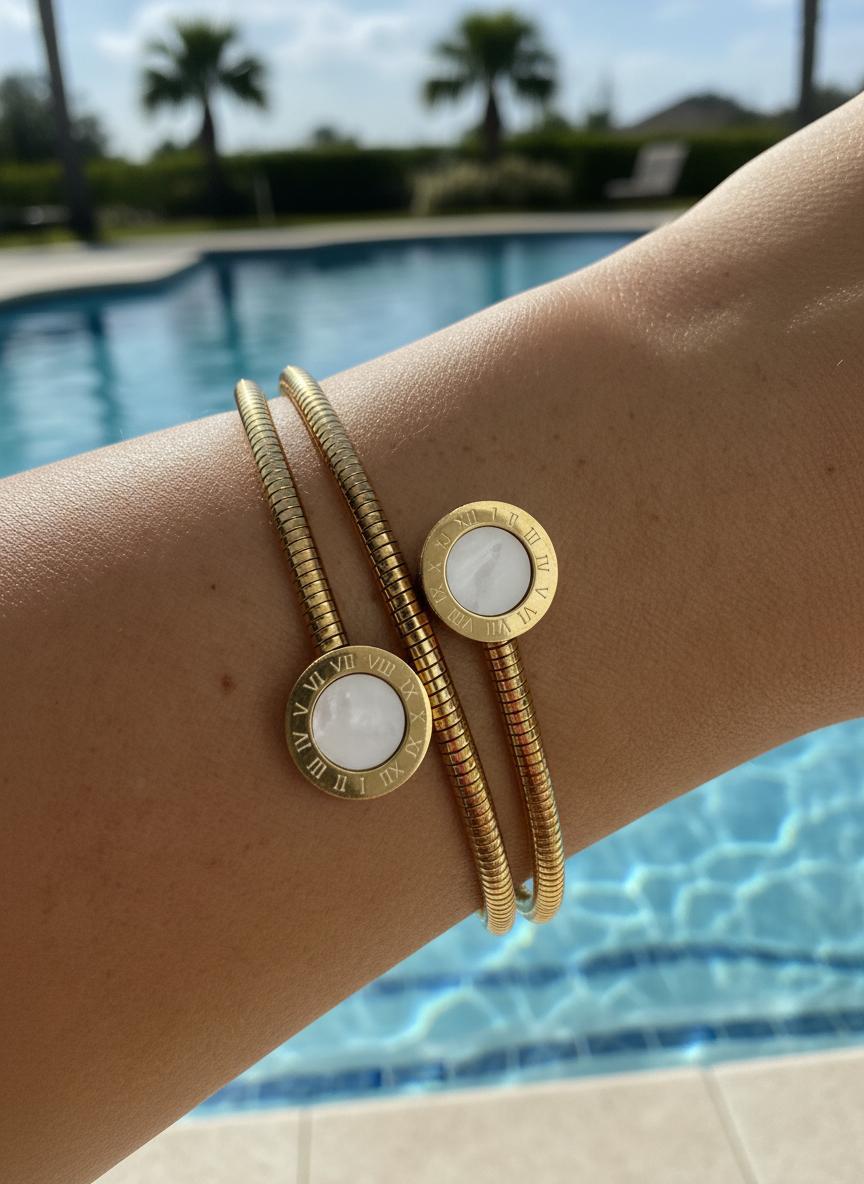 Bracelete Feminino Ajustável Cores Aço Inoxidável