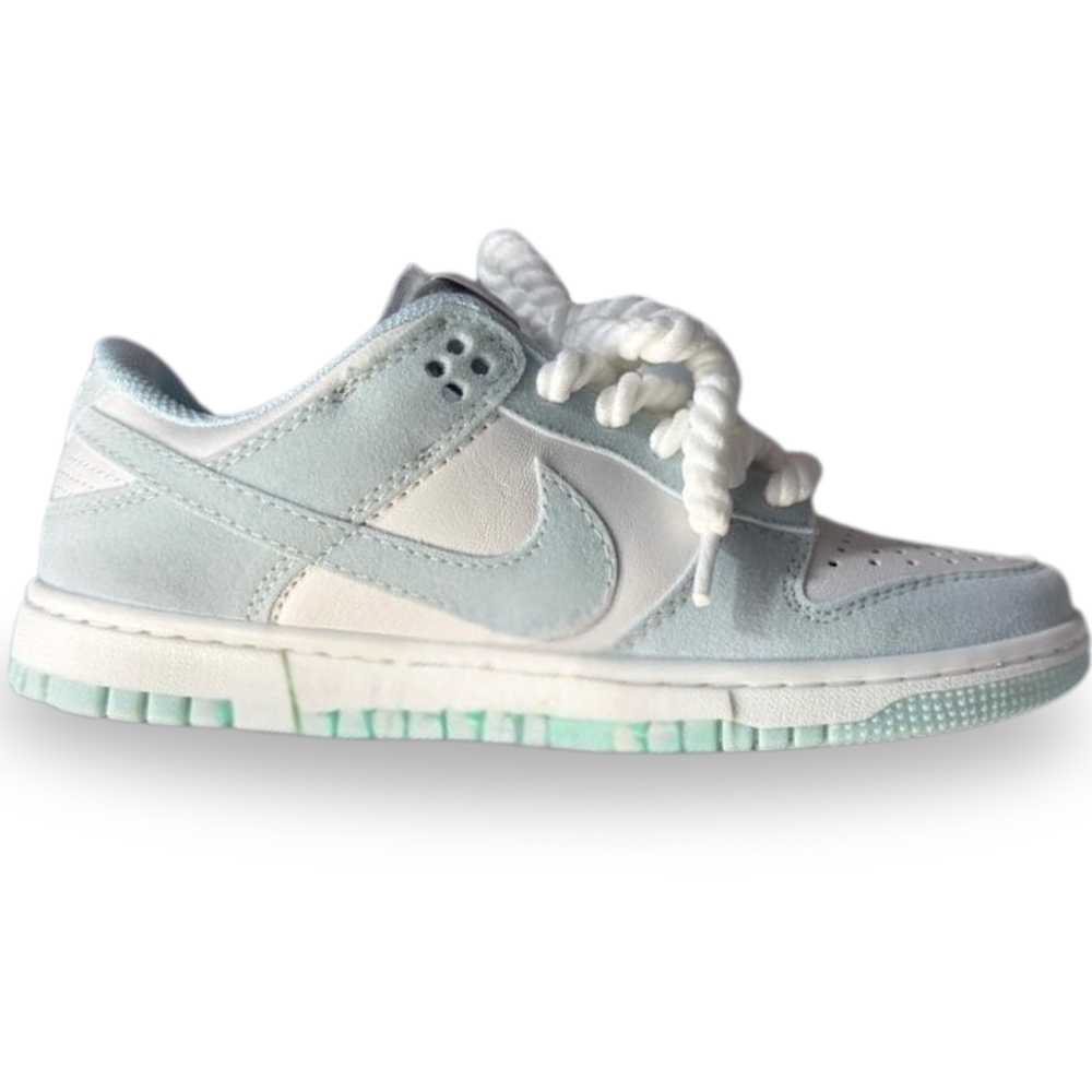 Nike SB Dunk Low Branco - Azul bb (3 pares de cadarço)