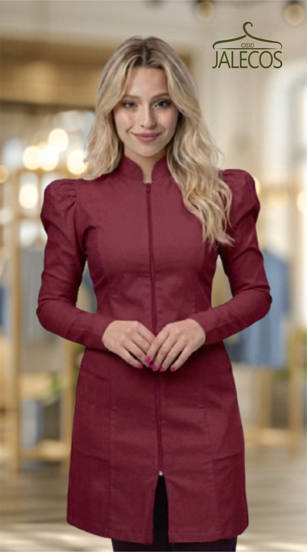 Jaleco Princesse Zíper Marsala