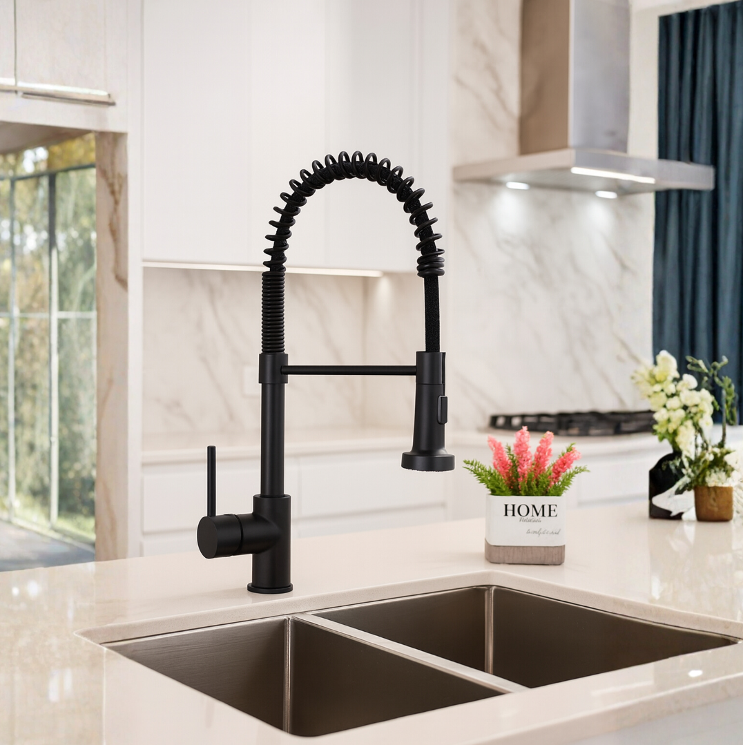 Torneira Gourmet para Cozinha Articulada Preto Fosco - Com Filtro