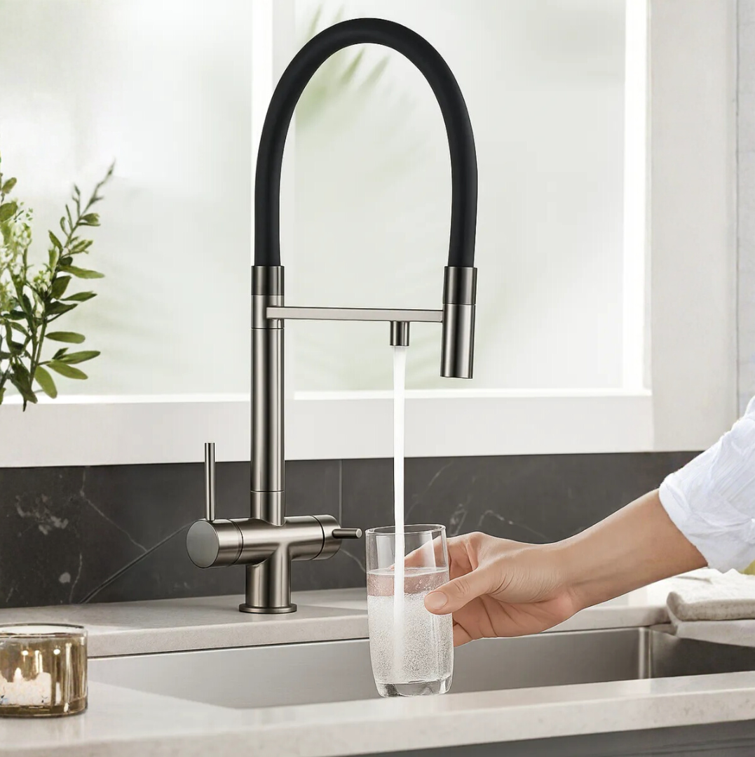 Torneira Gourmet Para Cozinha Monocomando Com Filtro - Cinza Grafite