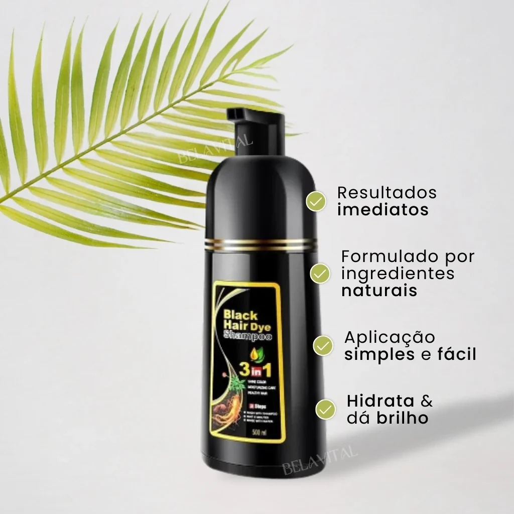 Kit 2 Shampoo Brimless Botânico 3 em 1: Cor Natural em Segundos