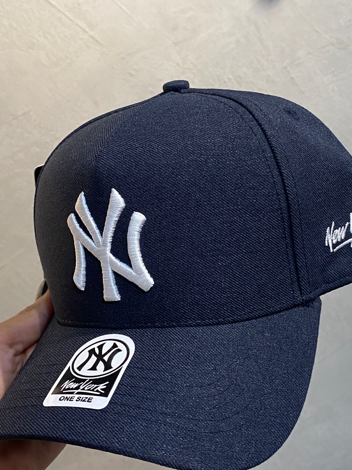 Bone Aba curva NY azul marinho