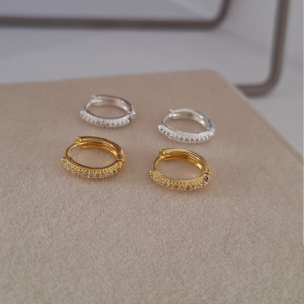 Brinco Argolinha Cravejada