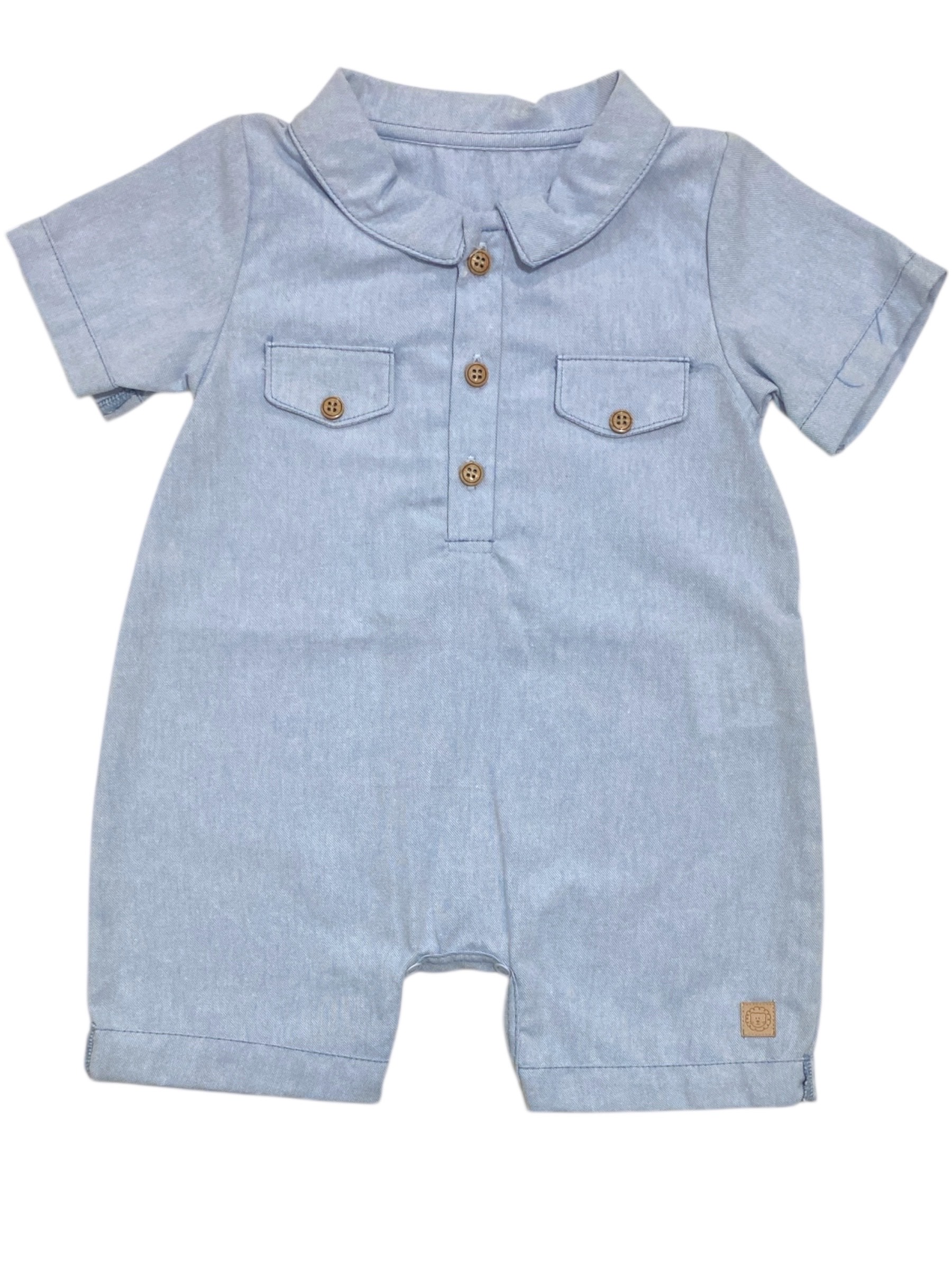 MACACAO CURTO JEANS BASEBALL AZUL GROW UP