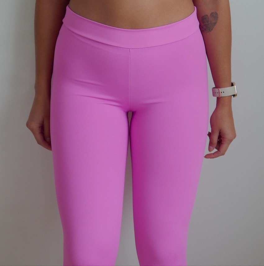 Legging básica cor rosa barbie