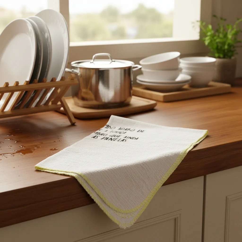 Pano de Prato Branco Super Absorvente para Cozinha Secar Louça e Deixar seu Dia Mais Prático