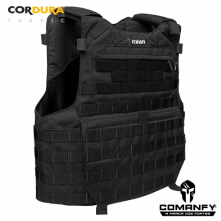 CAPA DE COLETE COMANFY PREDADOR G5 IIIA PRETO