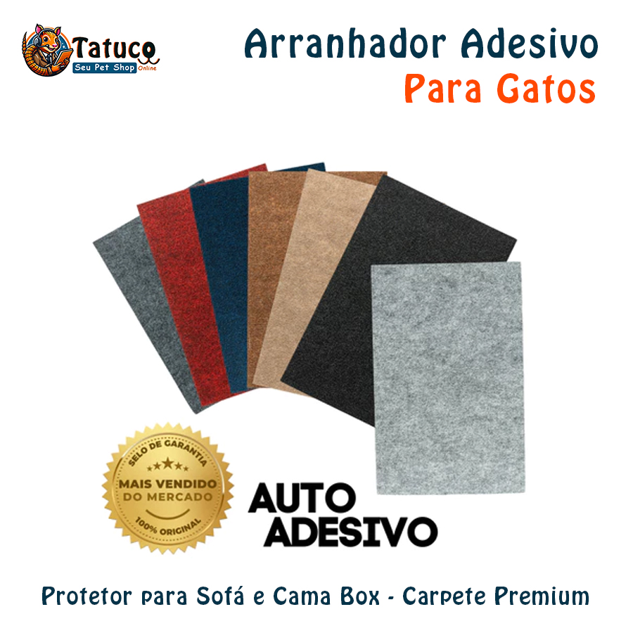 Arranhador Adesivo para Gato Protetor para Sofá e Cama Box - Carpete Premium - UNIDADE