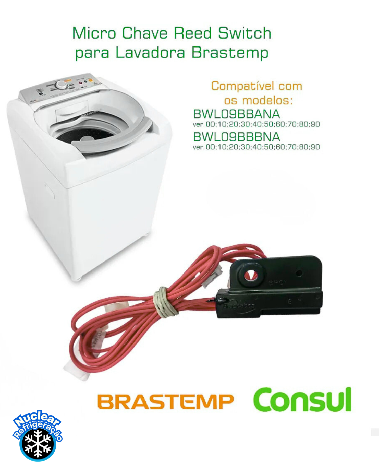 Microchave Reed Switch Brastemp BWL09B Original W10246430