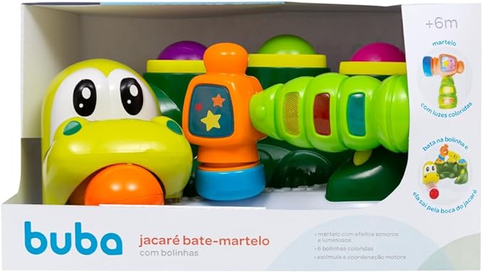 JACARÉ BATE-MARTELO COM BOLINHAS BUBA