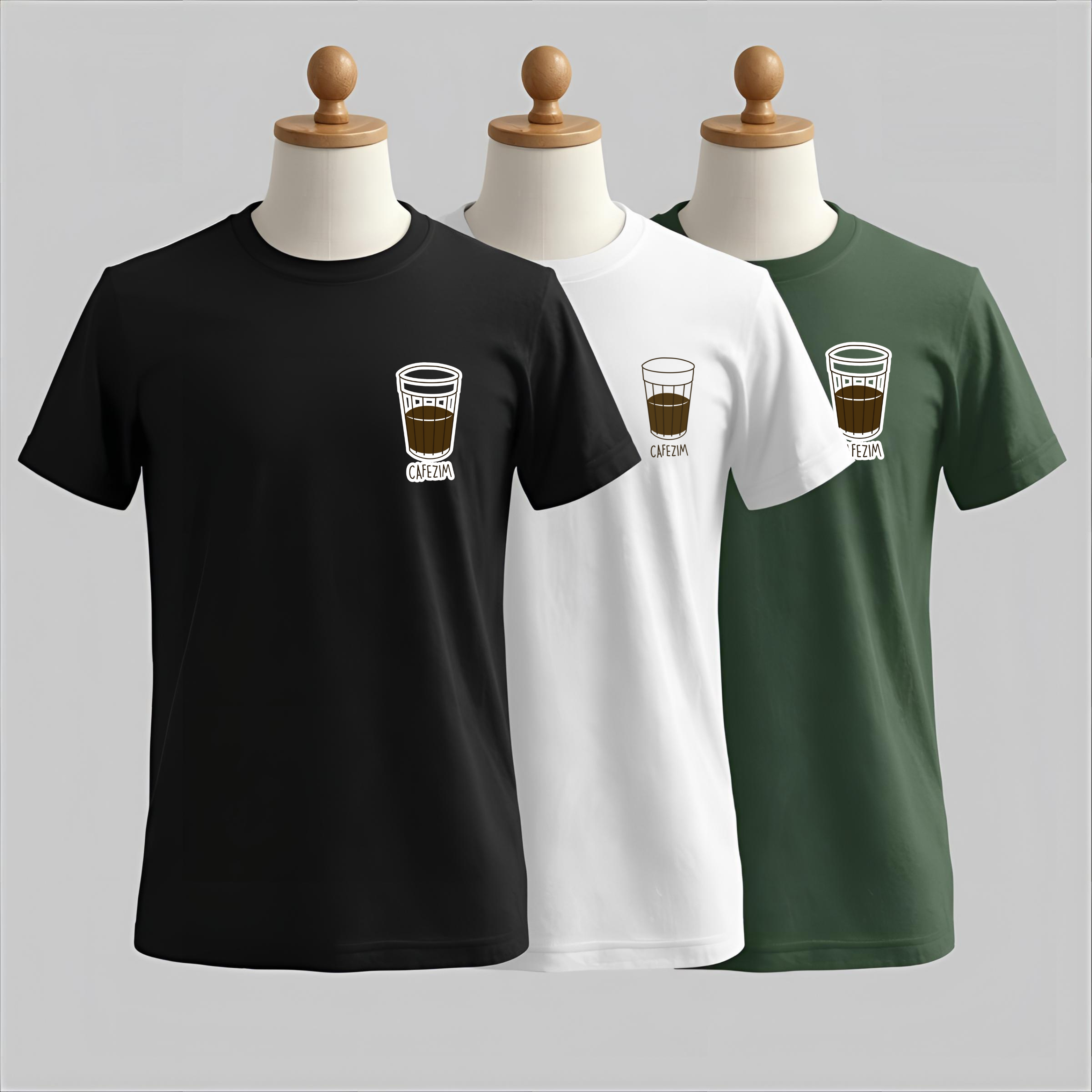 Camiseta 100% algodão estampa de café unissex | cafezinho | cafezin