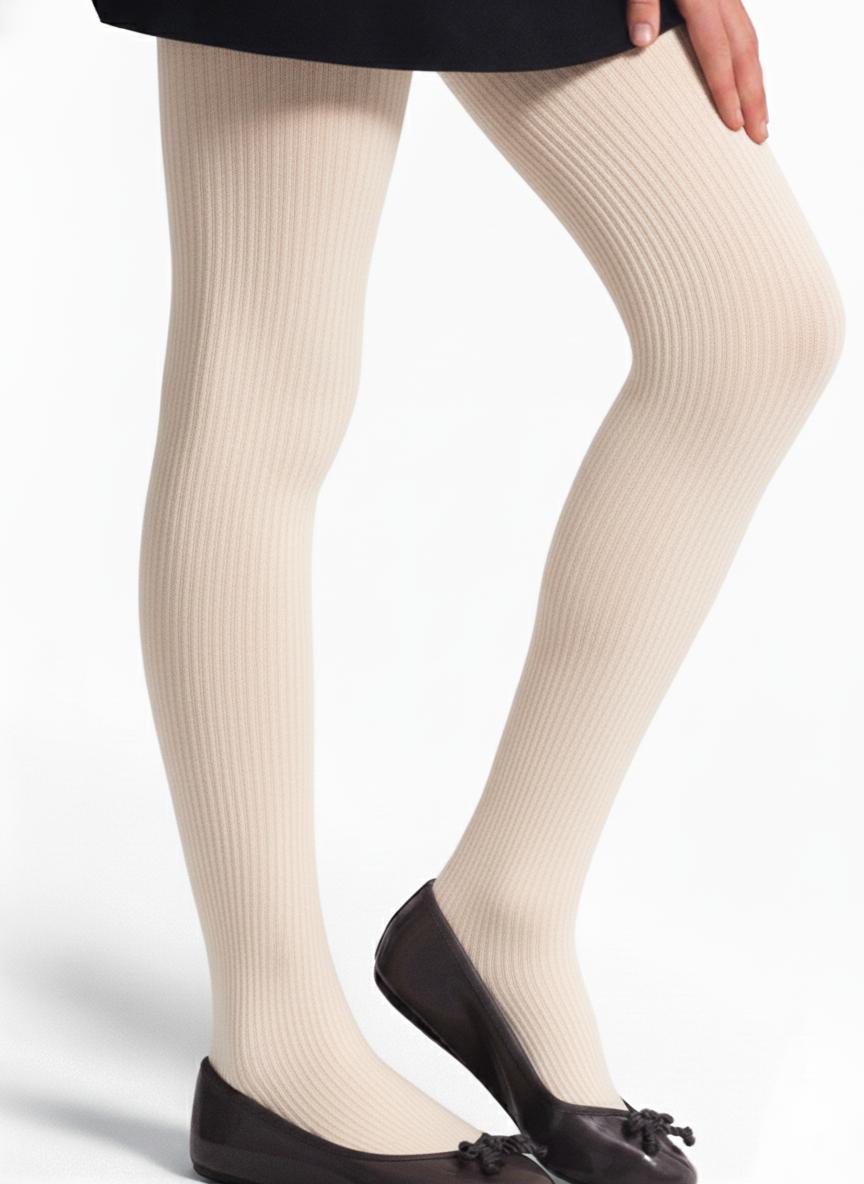 Meia-calça infantil canelada fio 70