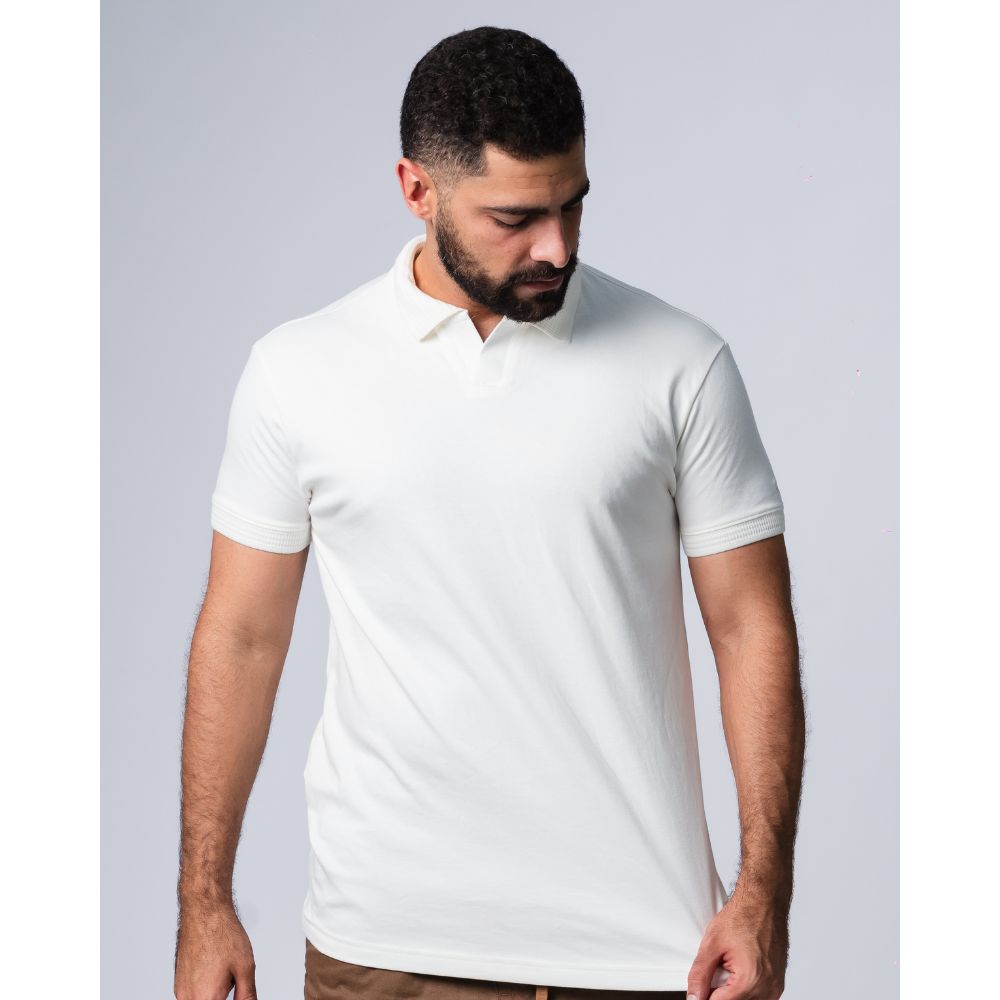 Camisa Polo New Black - White
