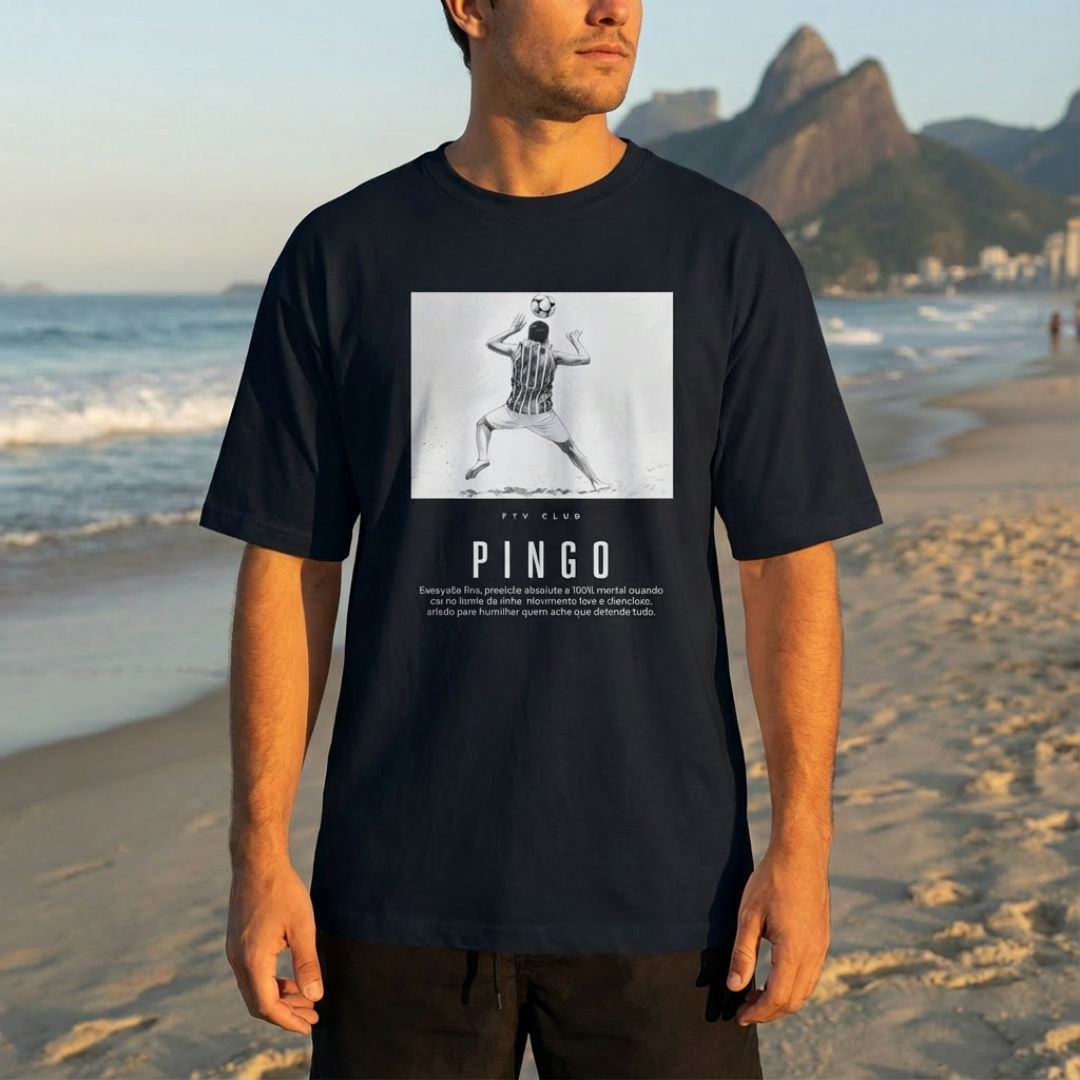 Camiseta Oversized Futevôlei Masculina Pingo