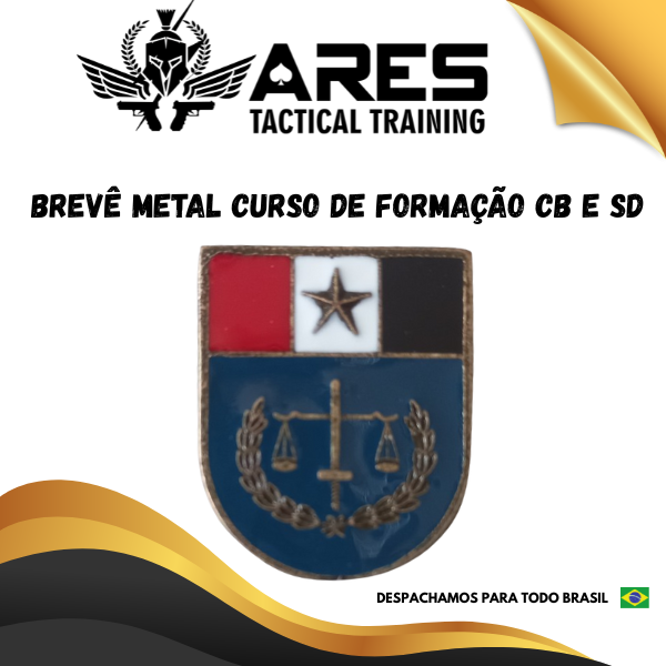 Brevê metal curso de formação cabos e soldados polícia militar São Paulo