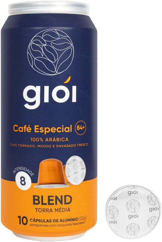 Giói Café Especial, 100% Arábica, Cápsulas Compatíveis com Nespresso, 84+ (10 Cápsulas)