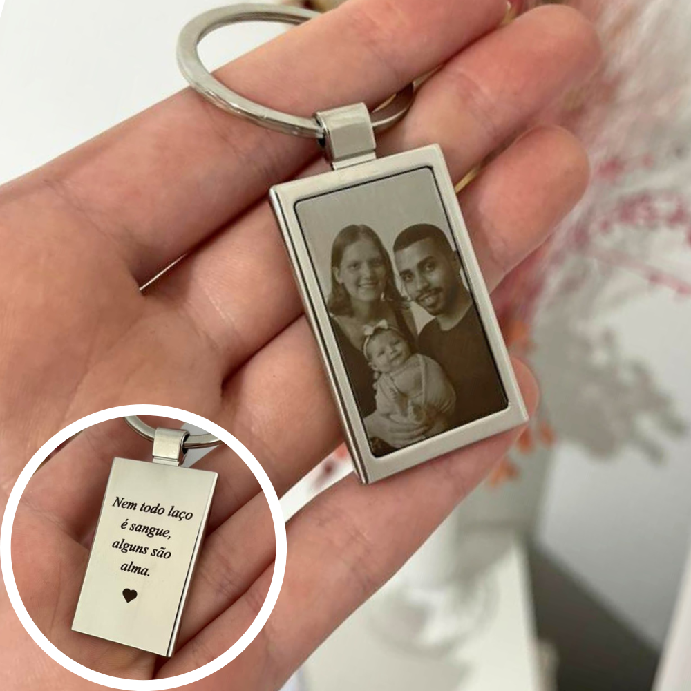 Chaveiro Retangular Personalizado - Estilo Realista