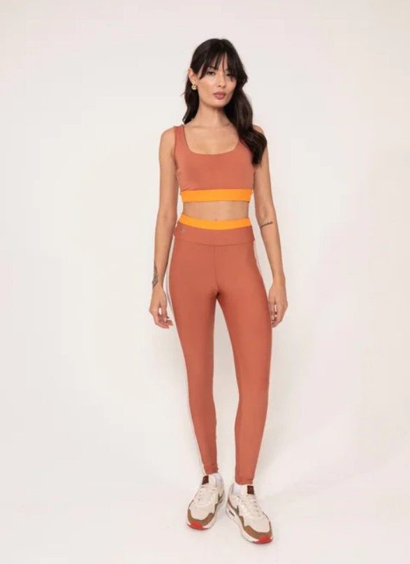 Legging Instante 3 Tons Ferrugem/Natural/Aperol 40821