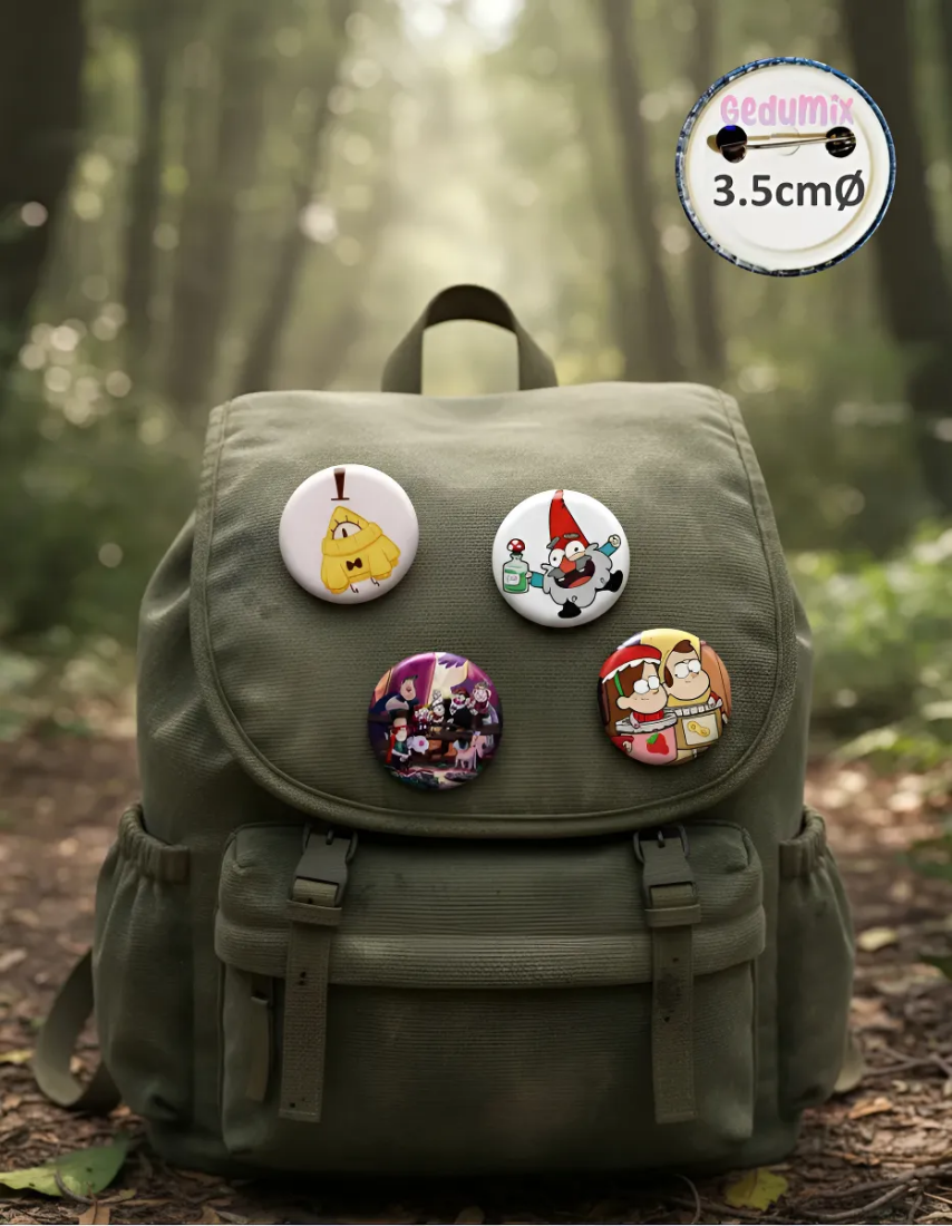 Botton GEDUMIX Gravity Falls 1.0 - 4 Peças