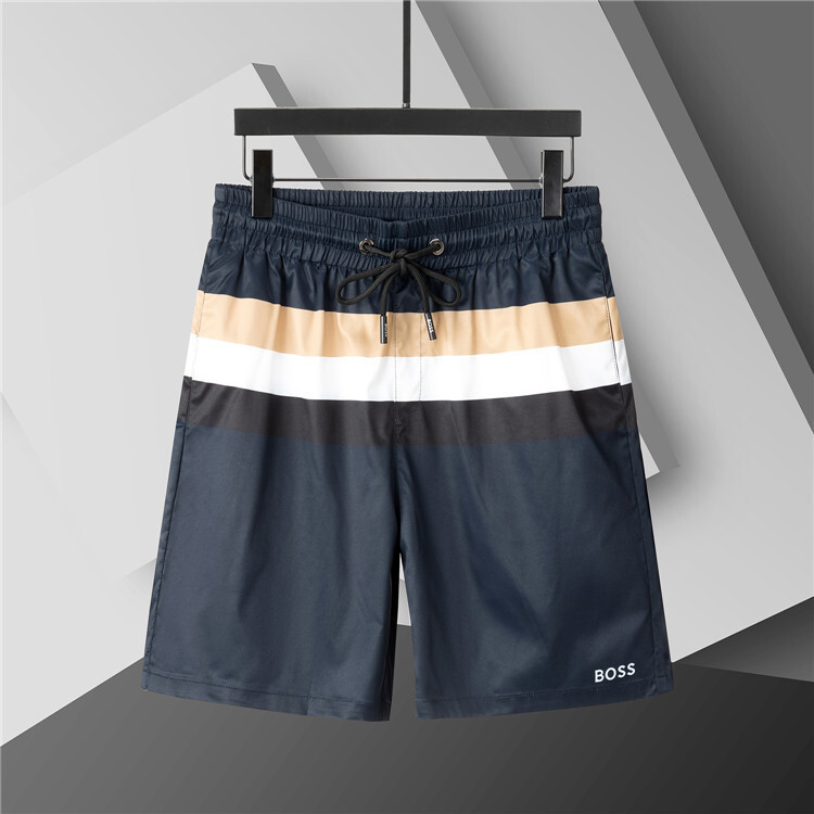 Bermuda de banho Hugo Boss   Striped swim shorts with logo