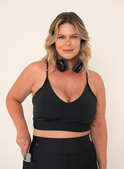 Conjunto Essência Top Com Legging Preto 30857