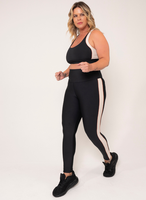 Legging Reflexos Filetes Contrastantes 40635