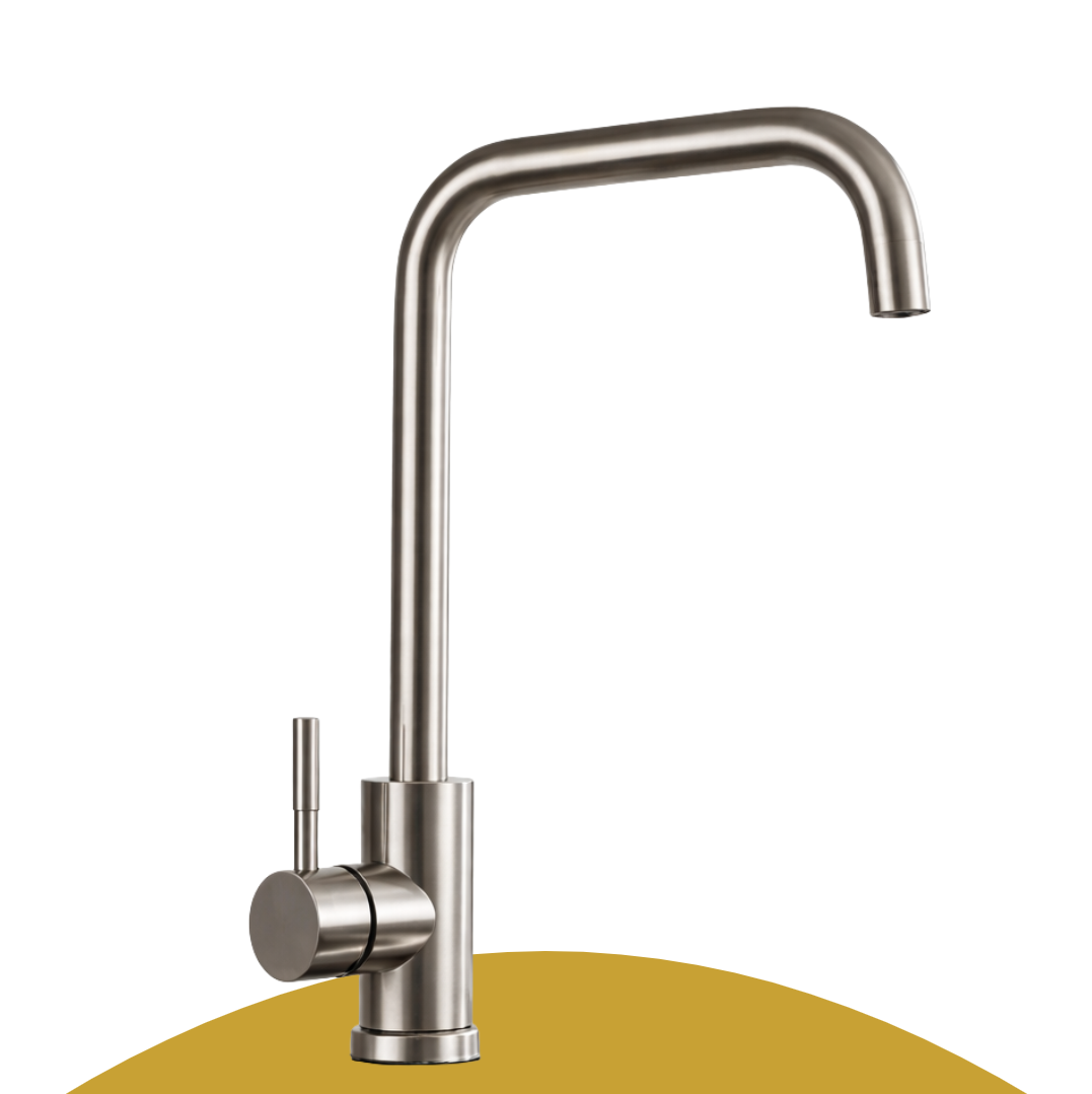 Torneira de Cozinha Monocomando em Aço Inox