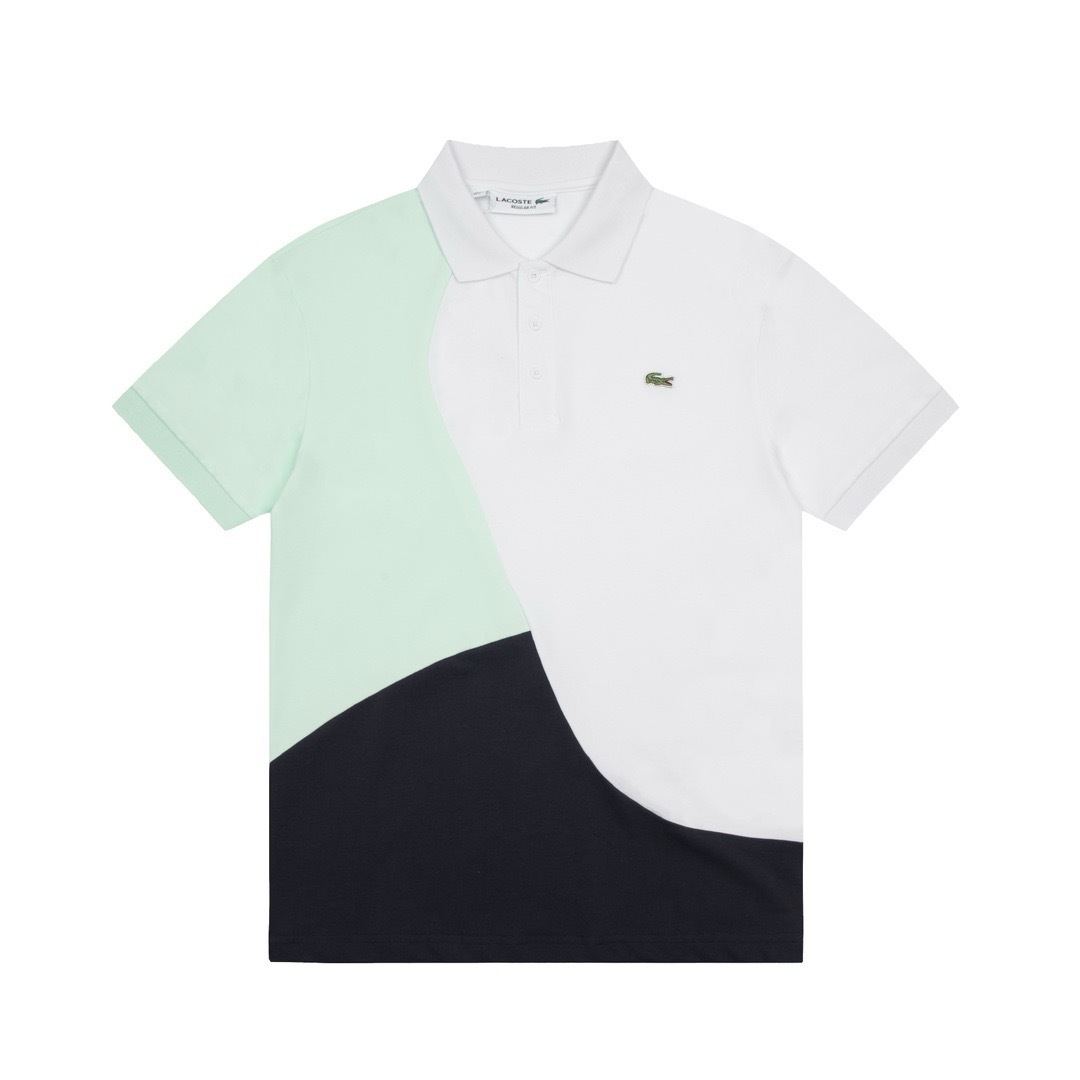 Camisa Polo Lacoste colour-block-Tricolor