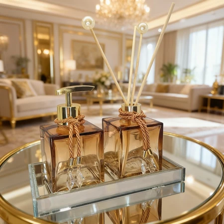 Kit Lavabo Luxo Difusor de Aromas com Varetas+Frasco Sabonete Líquido