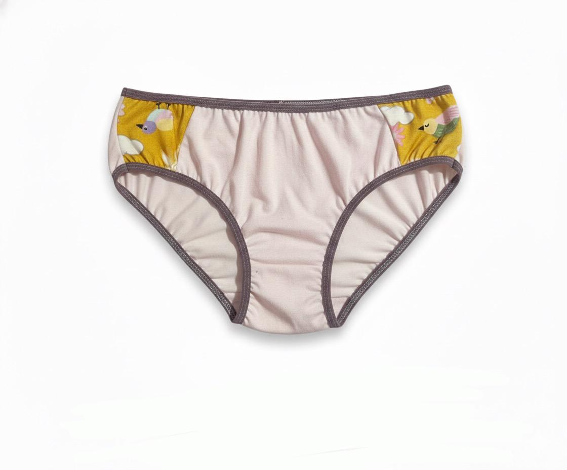 Calcinha Infantil Passarinhos Roxa