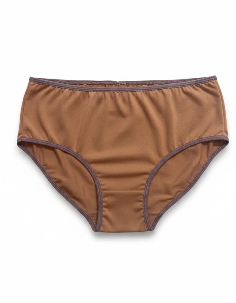 Calcinha Infantil Marrom Lisa