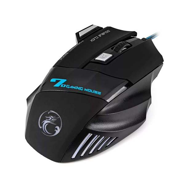 Mouse Gamer Laser 3200dpi Profissional Usb Led 7 Botões com Botão Double Click