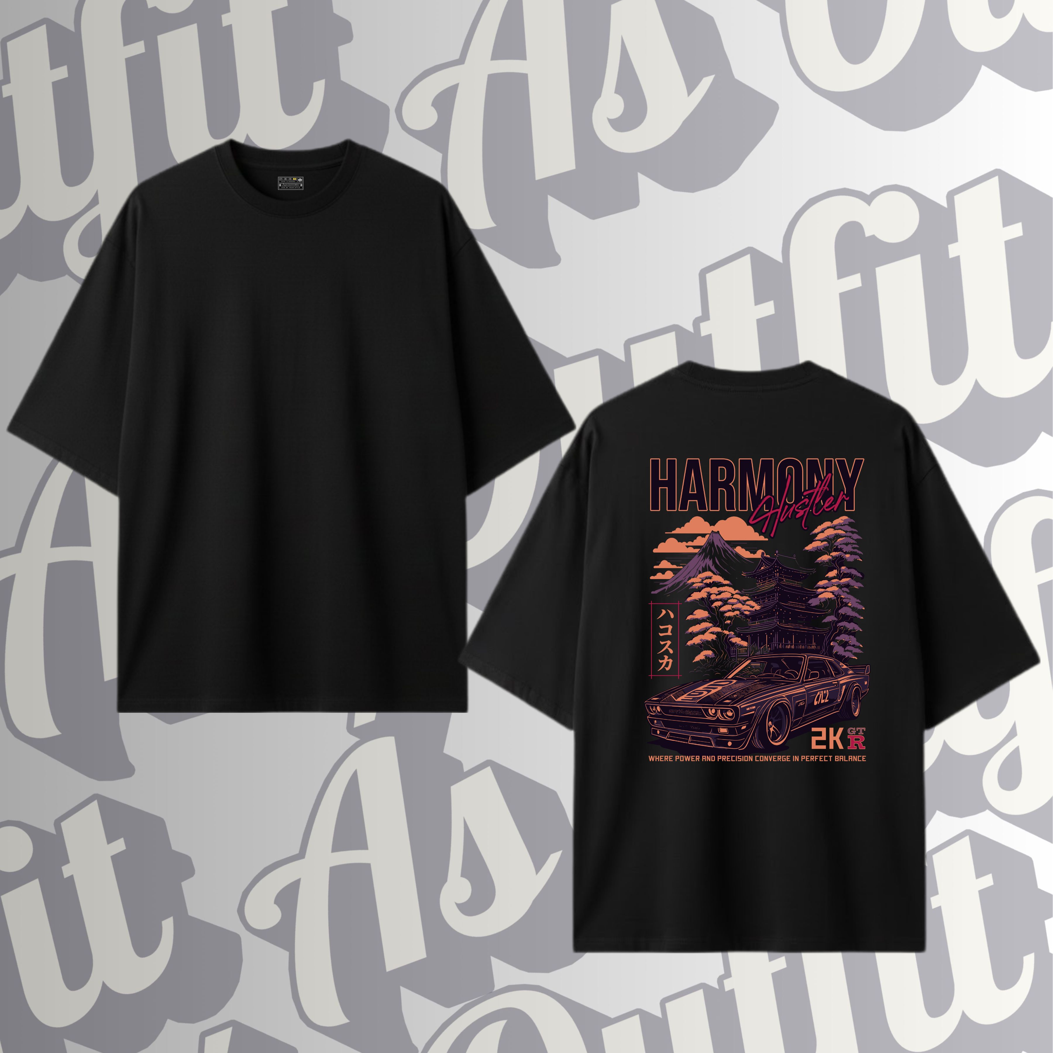 Camiseta oversized Harmony 2k GT R