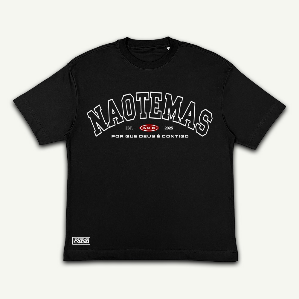 Éfeso - Camiseta Oversized Premium Preta | Não Temas
