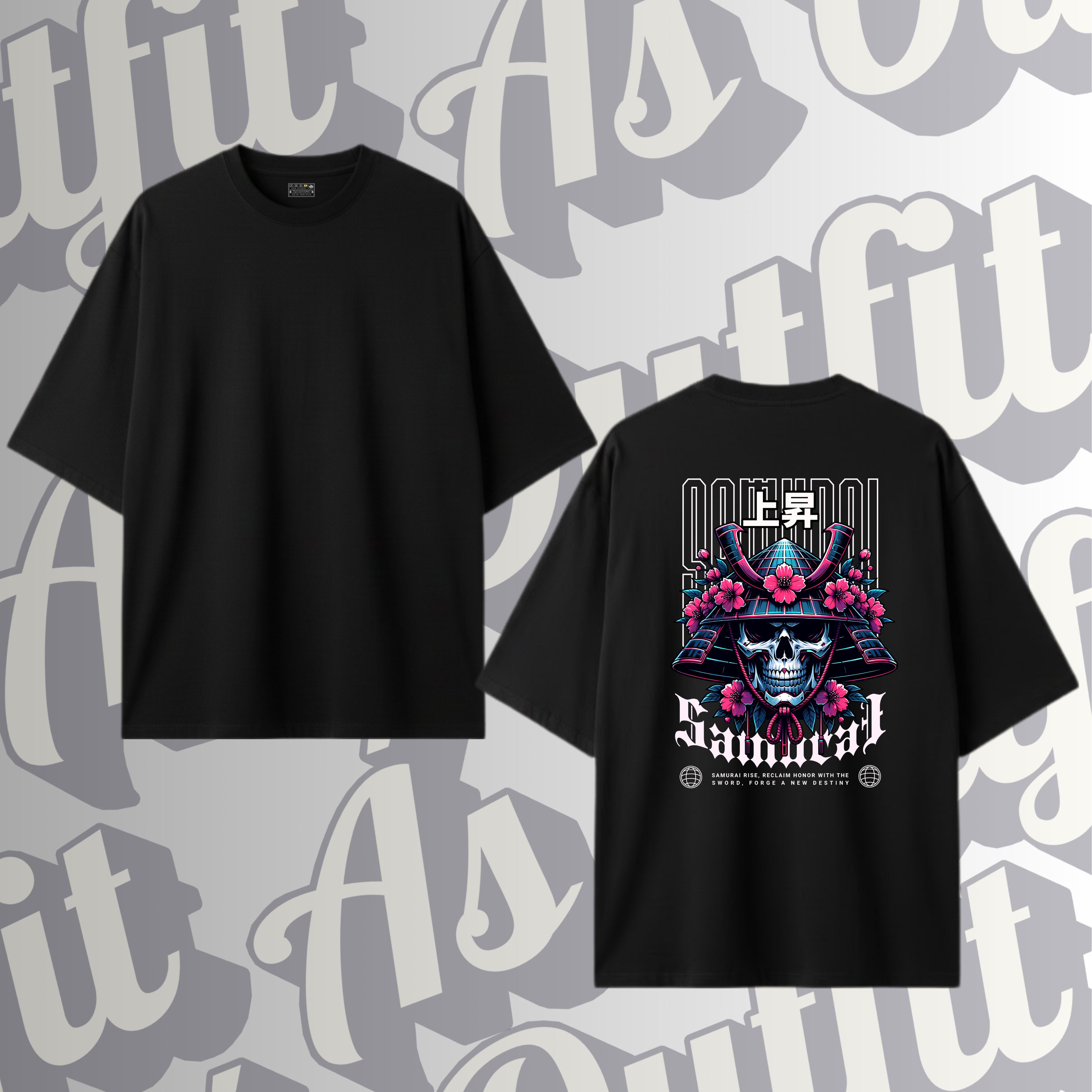 Camiseta oversized Samurai rise