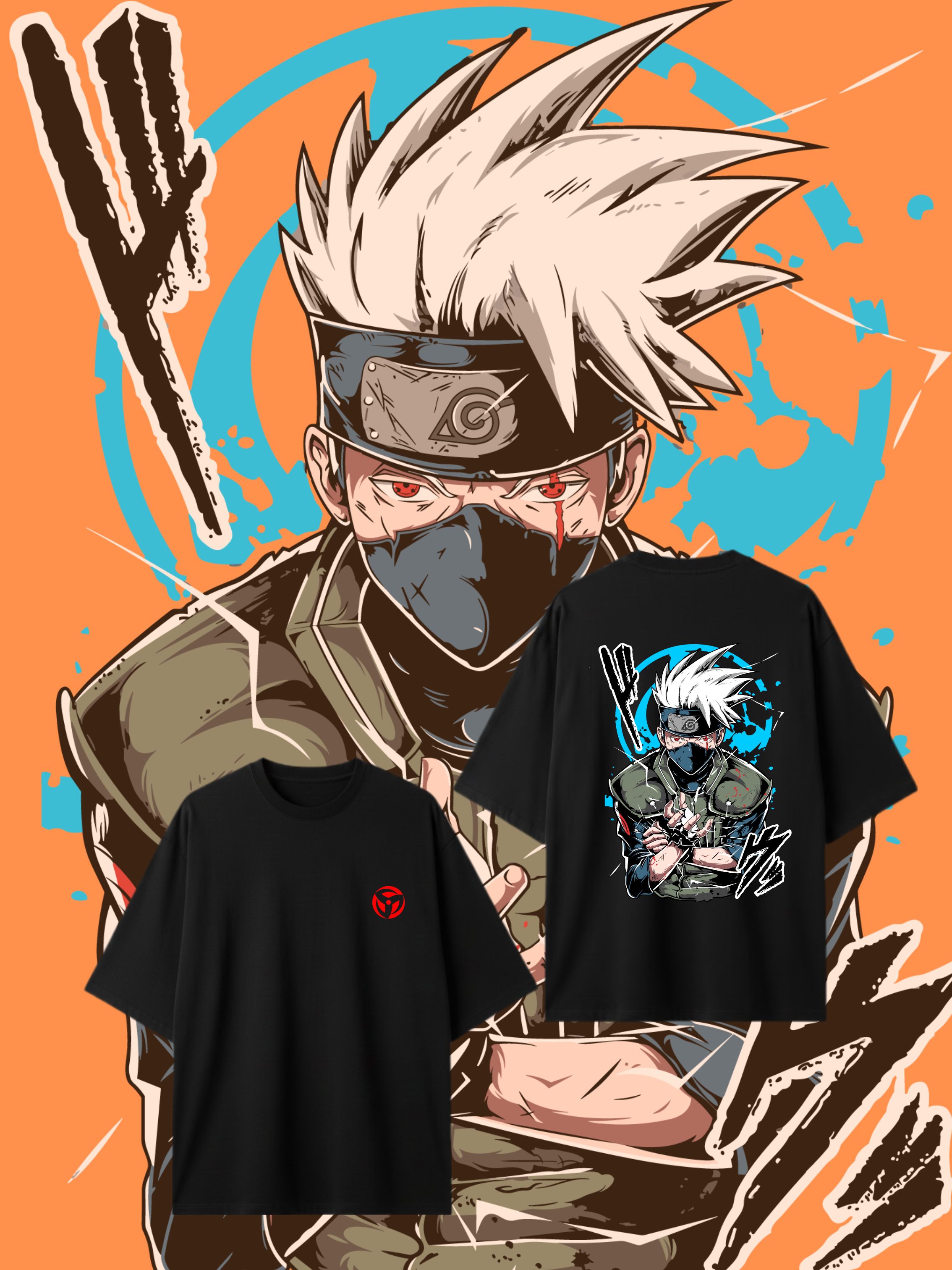 Camiseta oversized Kakashi Hatake