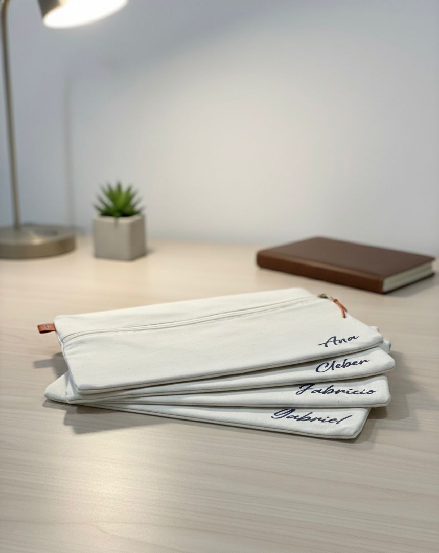 Necessaire zíper frontal