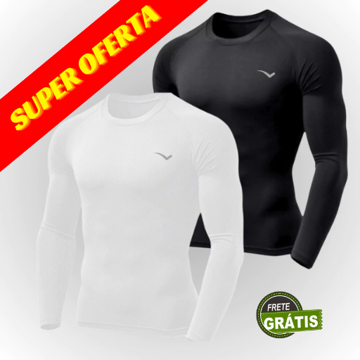 Camisa Térmica segunda pele Masculina Com Proteção Uv